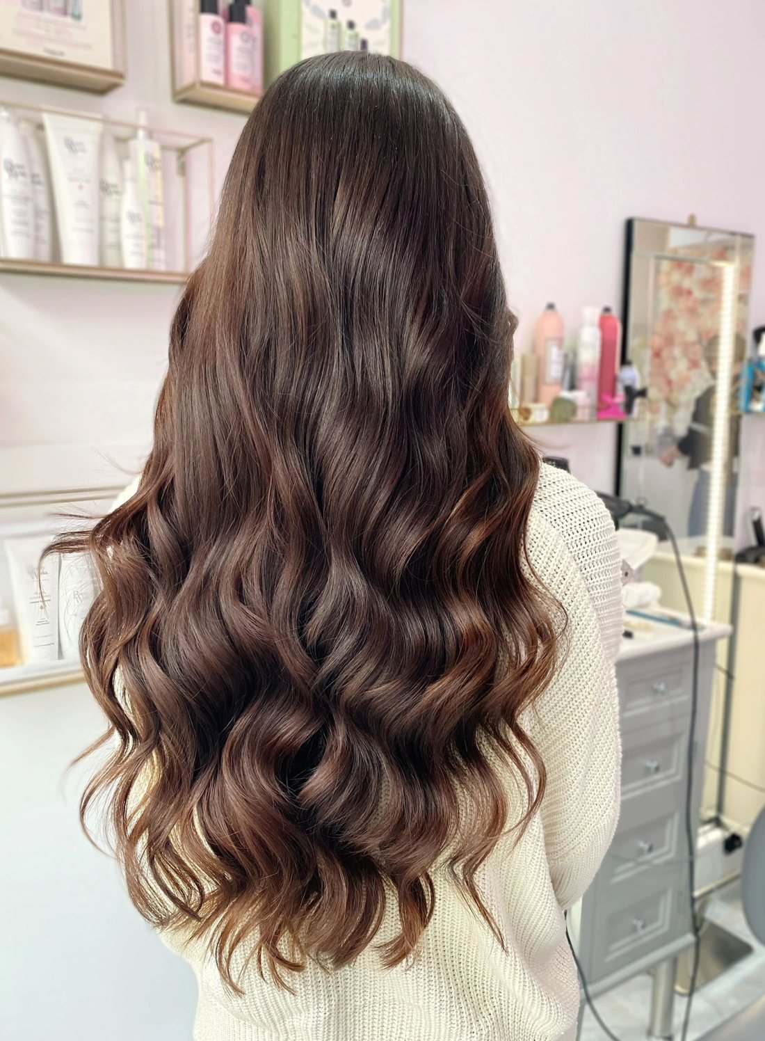 Chocolate brown waves